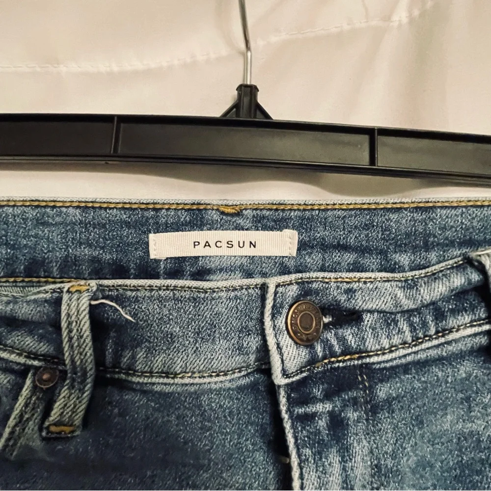 PacSun Blue Skinny Distressed Jeans - Picture 2 of 4